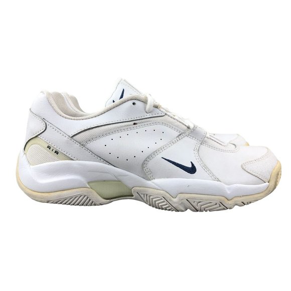 Nike Other - Nike Mens VTG Size 9 Air Supreme Court White Leather Lace-Up Sneakers 840048-143